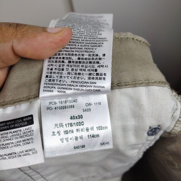 Levi's 541 Jeans Athletic Tapered Fit Stretch Mens Size 40x30 Khaki Tan - Picture 4 of 6